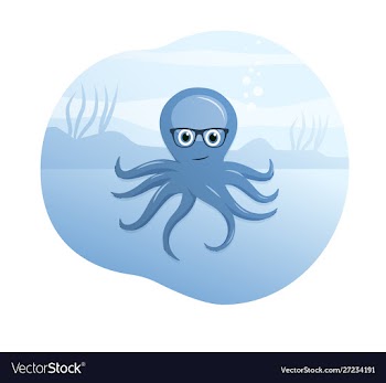 Cute octopus vector image