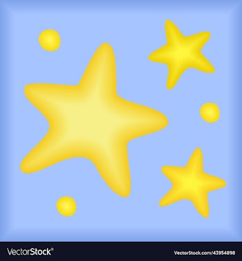 cute of yellow stars on blue