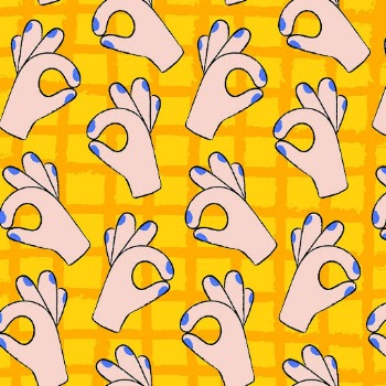 Cute ok hand background, gesture | Free Vector - rawpixel