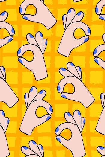Cute ok hand background, gesture | Free Vector - rawpixel