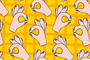 Cute ok hand background, gesture | Free Vector - rawpixel