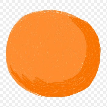 Cute orange fruit logo png sticker hand drawn