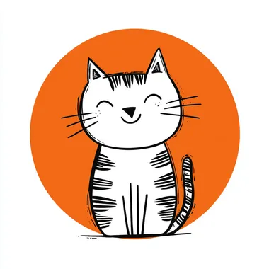 Cute Orange Tabby Cat Logo Design Cute Orange Tabby Cat Logo Design