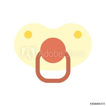 cute pacifier baby accessory icon