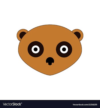 Cute panda face icon vector image
