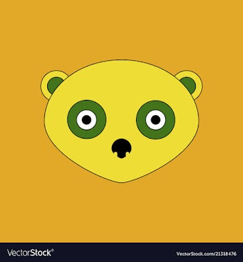 Cute panda face icon vector image