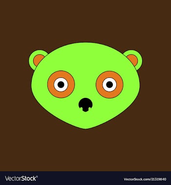 Cute panda face icon vector image