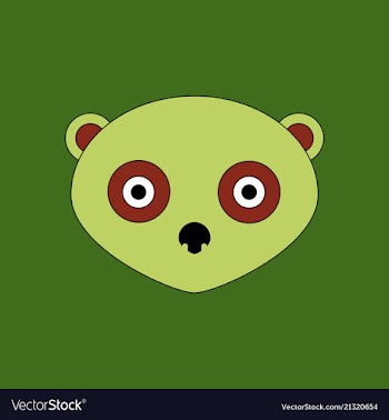 Cute panda face icon vector image