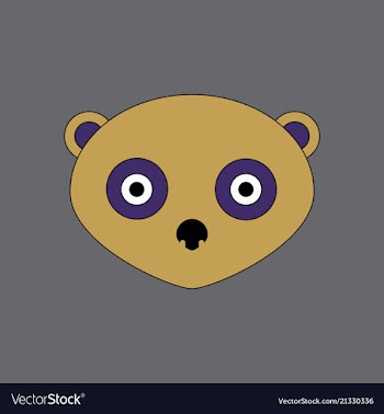 Cute panda face icon vector image