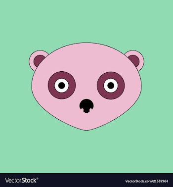 Cute panda face icon vector image