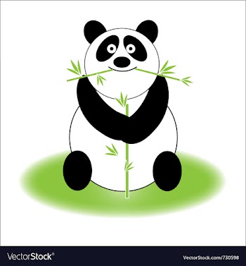  					Cute panda vector image														