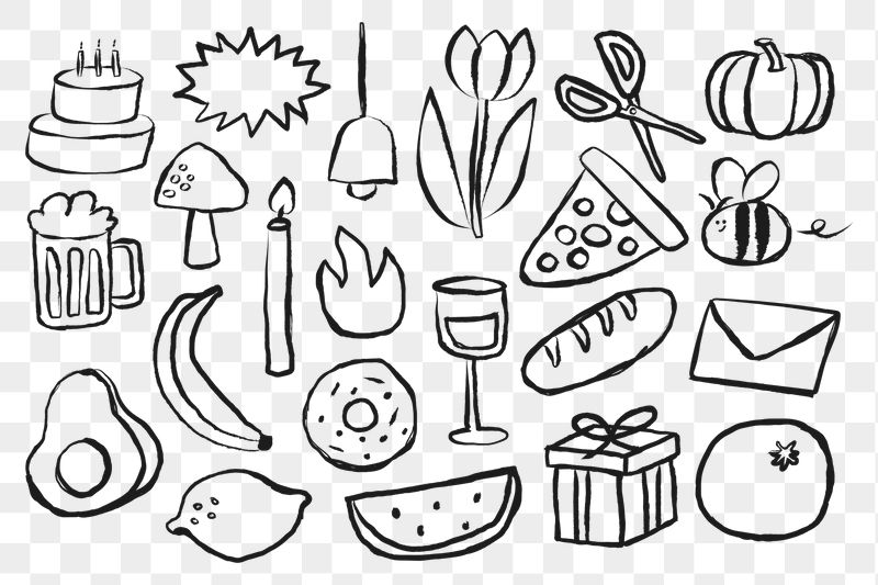Cute party png sticker, doodle | Free PNG - rawpixel