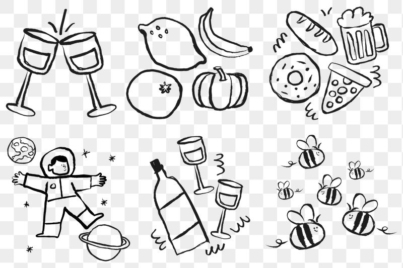 Cute party png sticker, doodle | Free PNG - rawpixel