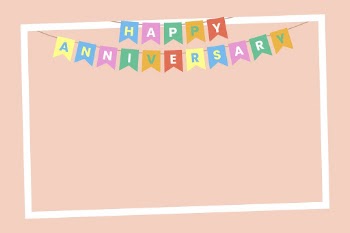 Cute pastel anniversary banner frame | Free Vector - rawpixel
