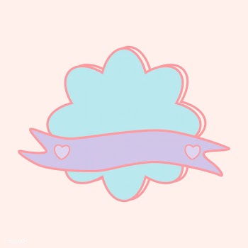 Cute pastel blue cloud emblem vector | Free stock vector - 527342