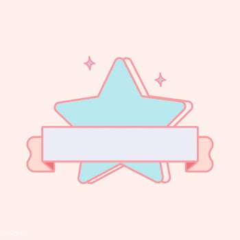 Cute pastel blue star emblem vector | Free stock vector - 527355