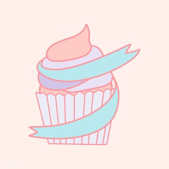 Cute pastel cupcake emblem vector | Free stock vector - 527343