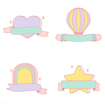 Cute pastel emblems vector set | Free stock vector - 527369
