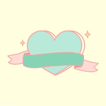 Cute pastel green heart shape emblem vector | Free stock vector - 527351