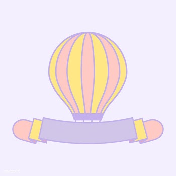 Cute pastel hot air balloon banner vector | Free stock vector - 527376