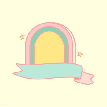Cute pastel rainbow frame vector | Free stock vector - 527371