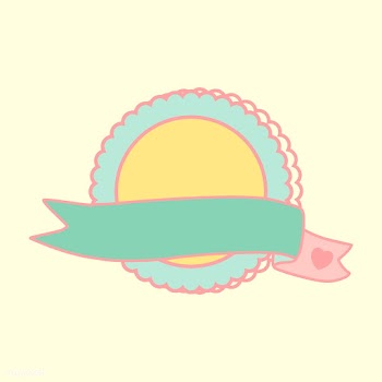 Cute pastel round seal vector | Free stock vector - 527362