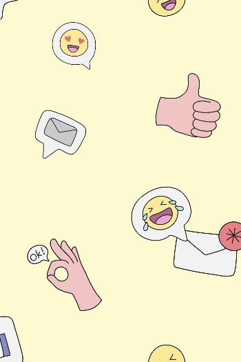 Cute pattern background, emoticon doodle | Free Photo - rawpixel