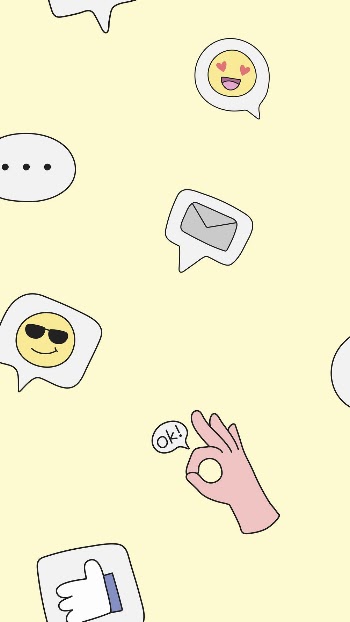 Cute pattern iPhone wallpaper, emoticon | Free Photo - rawpixel