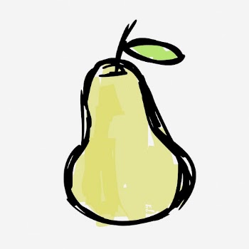 Cute pear fruit doodle, food | Free Photo - rawpixel