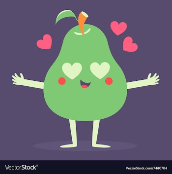 Cute Pear Phone Crazy in Love vector image