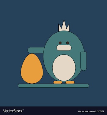 Cute penguin cartoon vector image