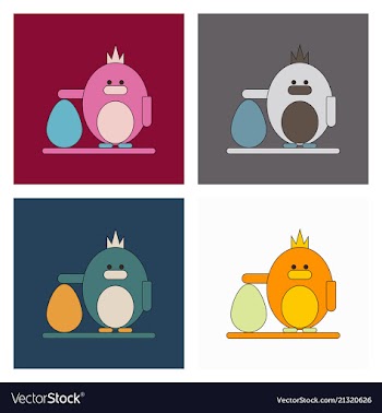 Cute penguin cartoon vector image