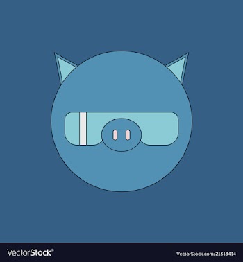 Cute pig cartoon vector image
