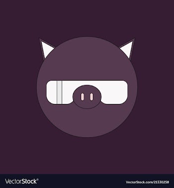 Cute pig cartoon vector image