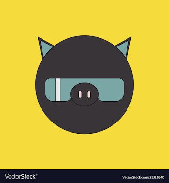 Cute pig cartoon vector image