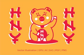 Cute Pig Illustration