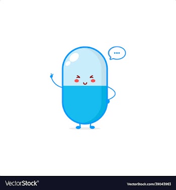 cute pill character smile happy mascot logo kids