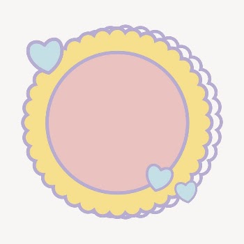 Cute pink badge, collage element | Free Vector - rawpixel