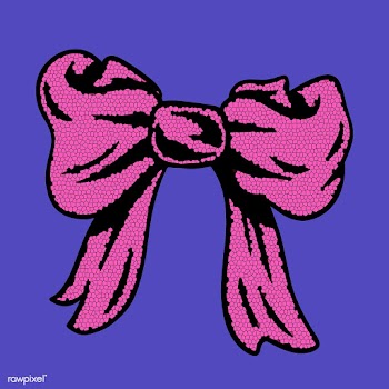 Cute pink bow sticker design element | Free  illustration - 2356986