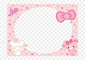 Cute Pink Bunny Frame By Thekarinaz On Deviantart - Cute Photo Frame Png