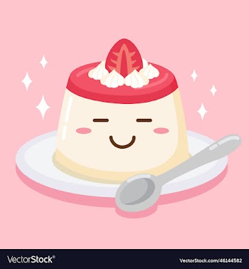 cute pink panna cotta