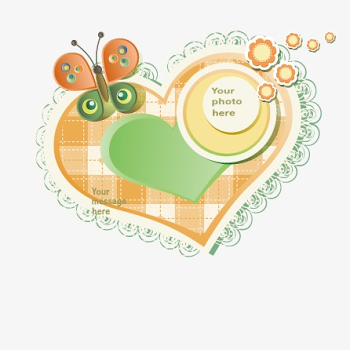 Cute Playful Label, Heart Shaped, Butterfly, Decoration PNG and ...