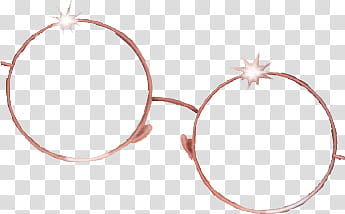 Cute pnk , gold-colored eyeglasses frame transparent background PNG clipart