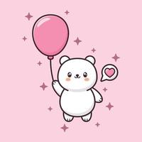 Cute polar bear vector image Free Vector