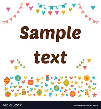  					Cute postcard with colored design elements Cute vector image														