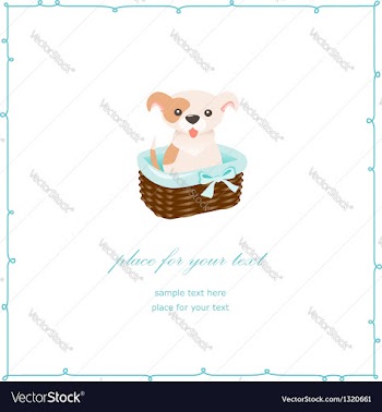  					Cute puppy vector image														