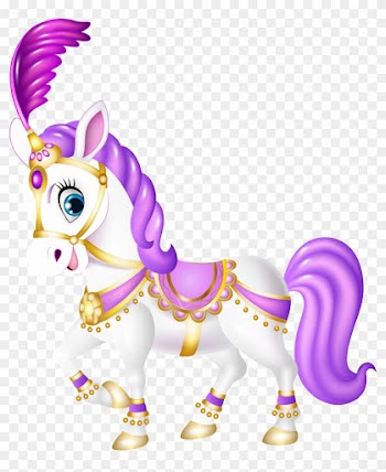 Cute Purple Pony Cartoon Transparent Png Clip Art - Cartoon Clipart Transparent