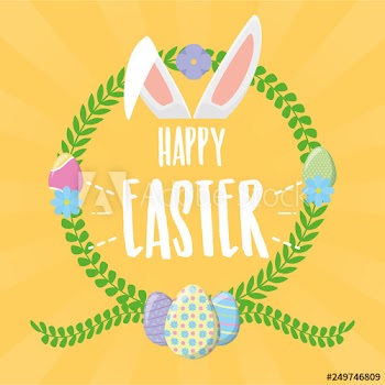 cute rabbit eggs easter