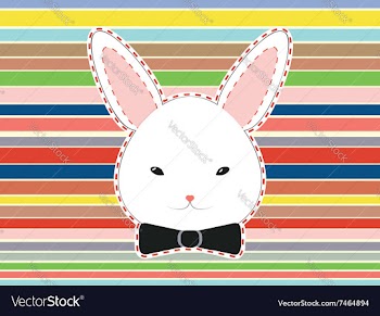 Cute Rabbit Head vector image