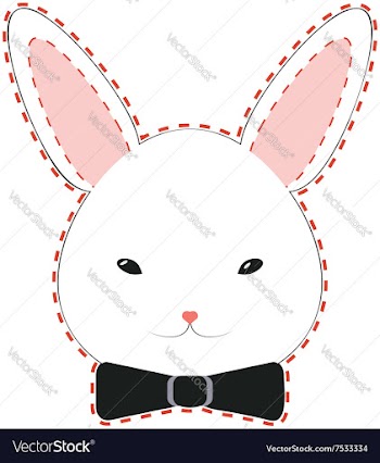 Cute Rabbit Head2 vector image
